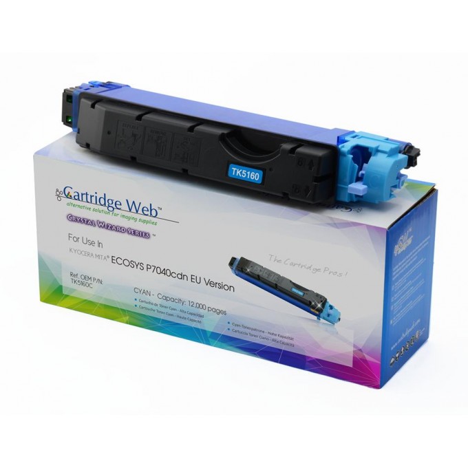 Toner Cartridge Web Cyan Kyocera TK5160 zamiennik TK-5160C 