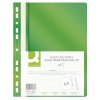 Skoroszyt Q-CONNECT, PP, A4, standard, 120/170mikr., wpinany, zielony
