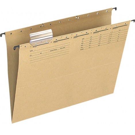 Teczka zawieszkowa Q-CONNECT, karton, A4, 250gsm, jasnobrązowa