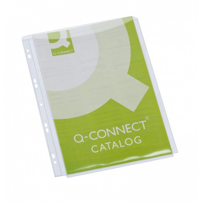 Koszulki na katalogi Q-CONNECT, PVC, A4, krystal, 180mikr., 5szt.