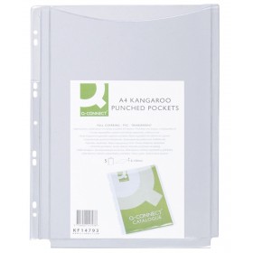 Koszulki na katalogi Q-CONNECT, PVC, A4, krystal, 150mikr., 5szt.