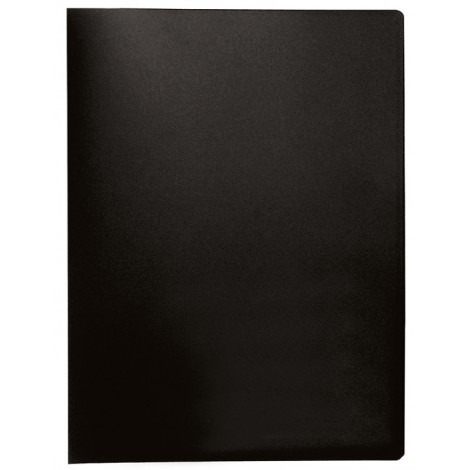 Teczka ofertowa Q-CONNECT, PP, A4, 380mikr., 40 koszulek, czarna z etykietą