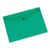 Teczka kopertowa Q-CONNECT zatrzask, PP, A4, 172mikr., transparentna zielona