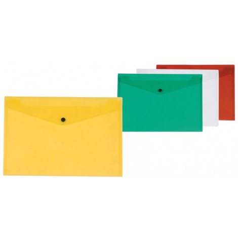 Teczka kopertowa Q-CONNECT zatrzask, PP, A4, 172mikr., transparentna czerwona