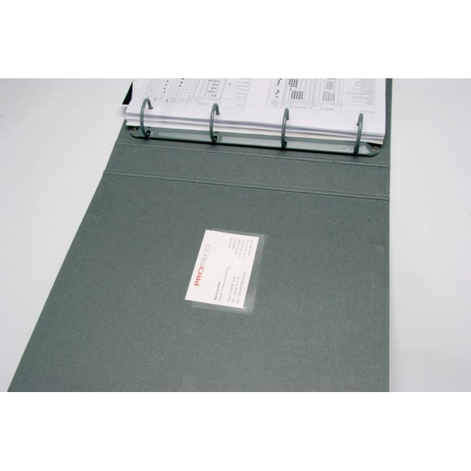 Kieszeń samoprzylepna Q-CONNECT, na wizytówki, rozc. na kr. boku, 60x95mm, 10szt.