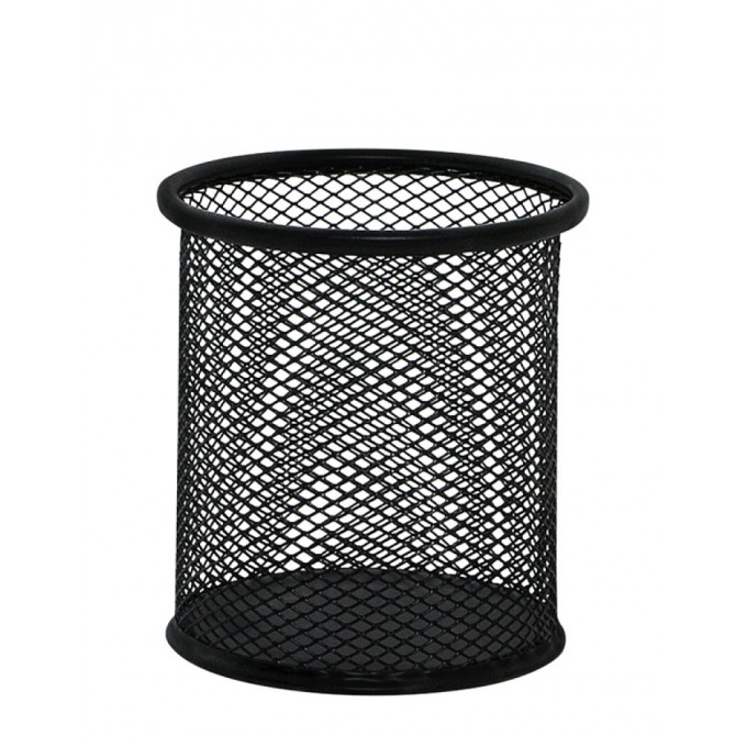 Pojemnik na długopisy Q-CONNECT Office Set, metalowy, czarny