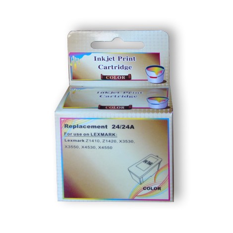Tusz JetWorld  Trójkolorowy Lexmark 24 zamiennik 018C1524E 