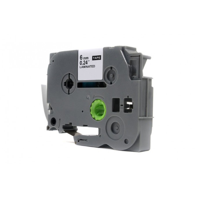 Taśma JetWorld Biały na Czarnym Zamiennik Brother 6mm x 8m TZe-315 (TZE315, TZ315, TZ-315, AZE315, AZE-315) 