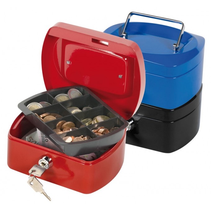 Kasetka na pieniądze Q-CONNECT, mała, 155x75x120mm, czerwona