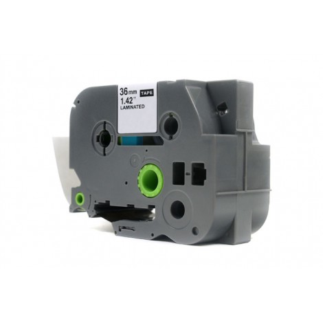 Taśma (ekstra mocny klej) JetWorld Czarny na Przezroczystym Zamiennik Brother 36mm x 8m TZe-S161 (TZES161, TZS161, TZ-S161, AZE