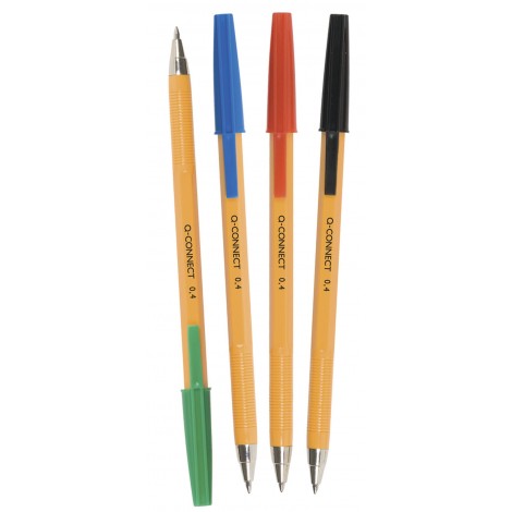 Długopis Q-CONNECT z wymiennym wkładem 0,4mm (linia), czarny