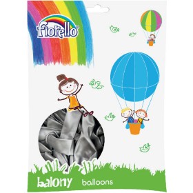 BALON 12&8243 METAL SREBRNY Fiorello