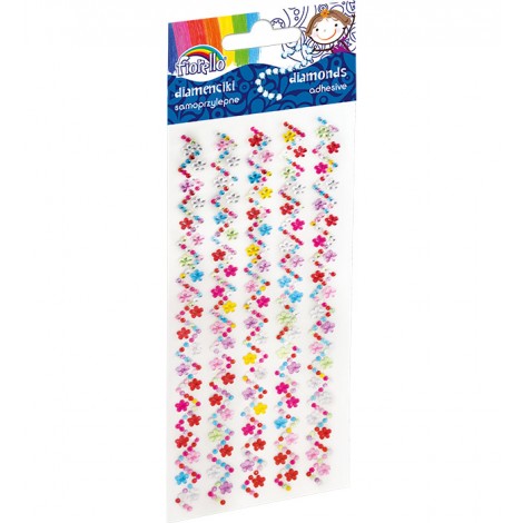 Diamenciki samoprzylepne Fiorello GR- DS070 mix kolorów w długich paskach