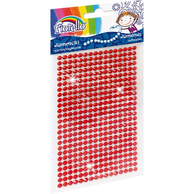 Diamenciki samoprzylepne Fiorello GR-DS039-1 czerwone