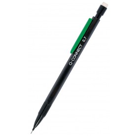 Ołówek automatyczny Q-CONNECT 0,7mm, czarny, GRATIS - grafity