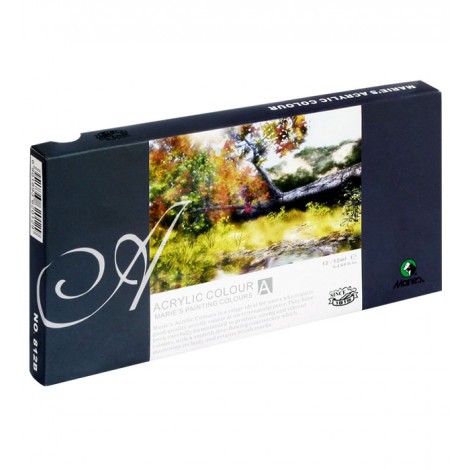 Farby akrylowe 812B &8211 12 kol. Maries 12 ml