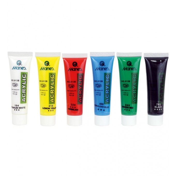 Farby akrylowe 81306 B &8211 6 kol. Maries 30 ml