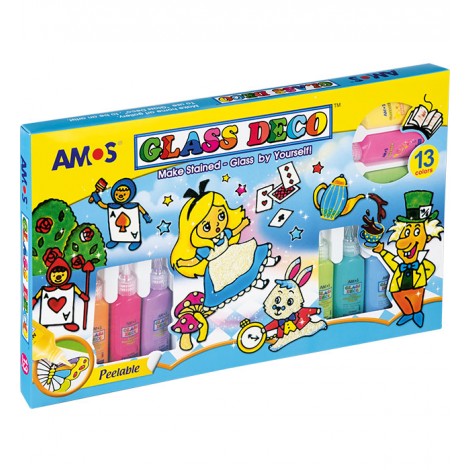 Farby witrażowe AMOS GD22P13 &8211 22ml x 13 kolorów