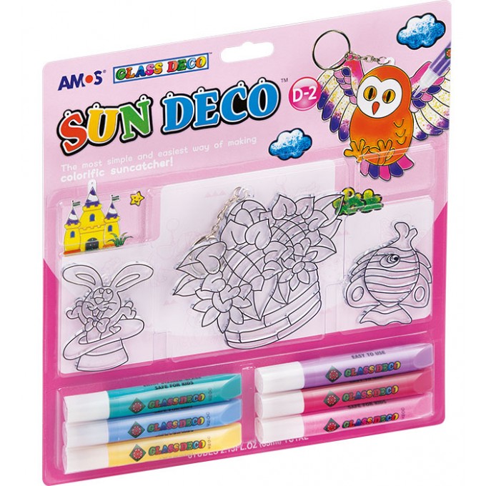 Farby witrażowe AMOS SD10B06-D2 &8211 6 kolorów + witraże