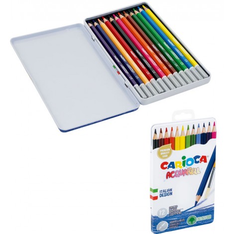Kredki Carioca Acquarell metalowe opakowanie 12 kol. (42859)
