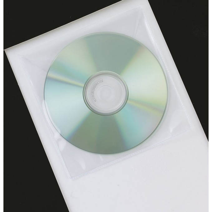 Koperty na płyty CD/DVD Q-CONNECT, 50szt., transparentny