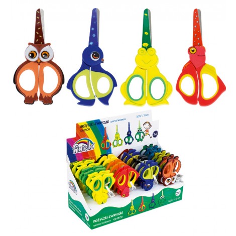 Nożyczki Fiorello 5 GR-1508 &8211 13 cm zwierzaki &8211 24 display