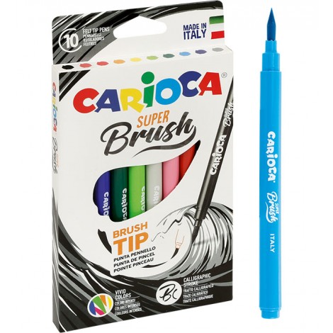 Pisaki Carioca BRUSH TIP 10 kolorów (42937 )