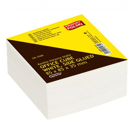 Kostka  biała klejona 85x85x35mm