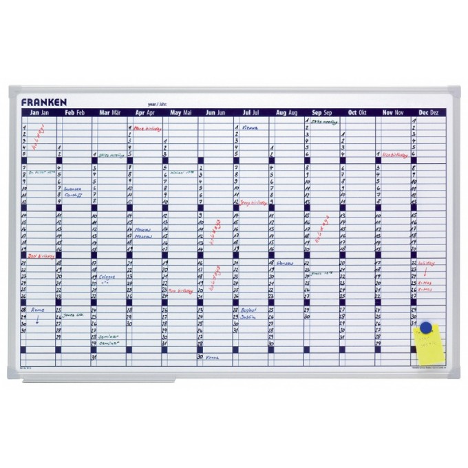 Planer roczny FRANKEN, suchoś. -magn., 90x60cm