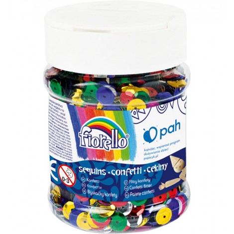Cekiny confetti GR-C90-8 kółko łamane Fiorello słoik 90g