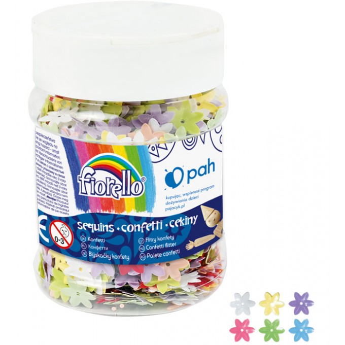 Cekiny confetti GR-C50-14 kwiatek Fiorello słoik 50g