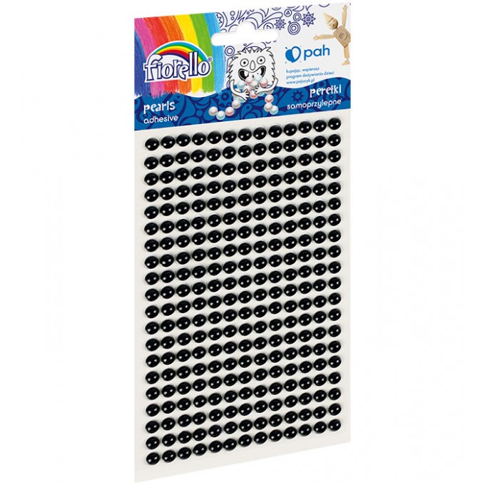 Perełki samoprzylepne FIORELLO GR-PS162-10 czarne