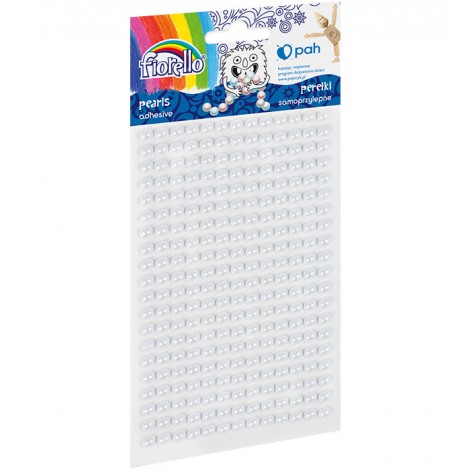 Perełki samoprzylepne FIORELLO GR-PS162-3 białe