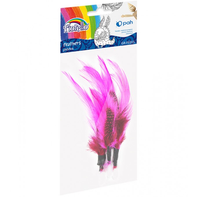 Piórka FIORELLO GR-FE015 czarno-różowe 11-13 cm 3 szt.