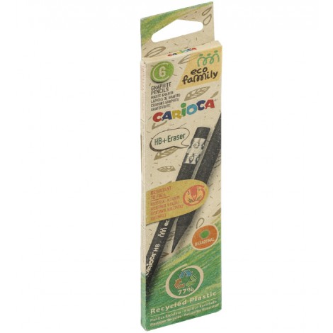 Ołówek HB CARIOCA EcoFamily 6 szt. (43091)