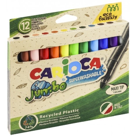 Pisaki CARIOCA EcoFamily Jumbo 12 kol. (43101)