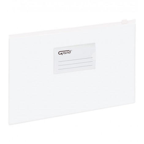 Koperta folia A4 EC009B  suwak GRAND biały