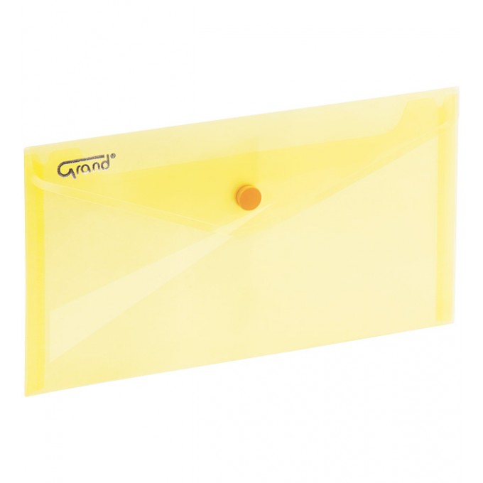 Koperta na zatrzask 225x124mm GRAND ZP-046-DL żółta