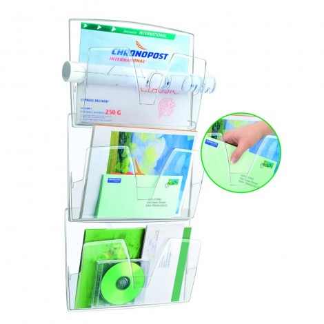 Zestaw naścienny CEP ReCeption, 3 półki, przeźroczysty