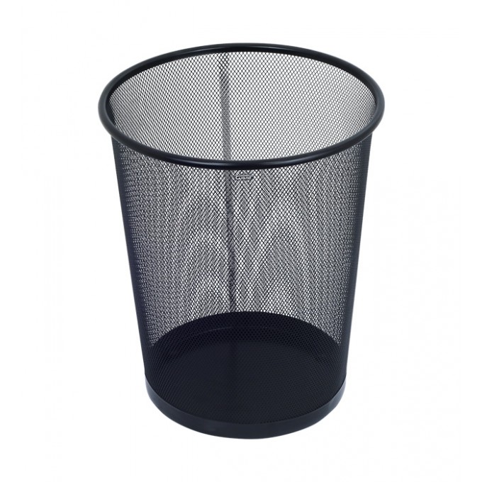 Kosz na papier  GR-018 siatka met. czarny 19 l