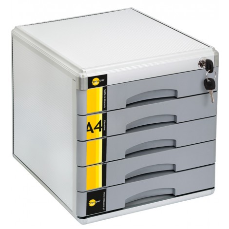 Szafka na dokumenty Yellow One YL-SM05 metalowa &8211 5 szufl. +zamek
