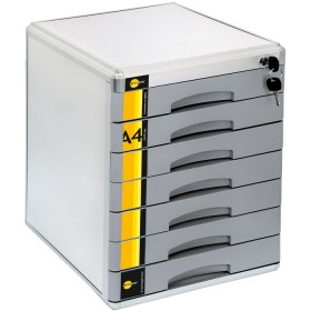 Szafka na dokumenty Yellow One YL-SM07 metalowa &8211 7 szufl. +zamek