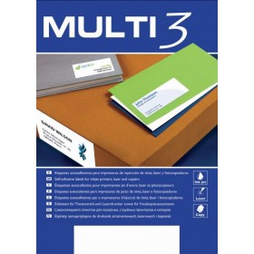 Etykiety uniwersalne MULTI 3, 52,5x29,7mm, prostokątne, białe 100 ark.