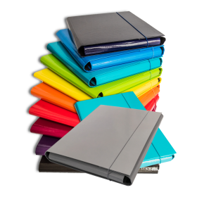 Teczka skrzydłowa z gumką A4 3,5 cm szara Barbara