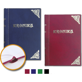 Kronika A4 szyta pionowa zielona Barbara