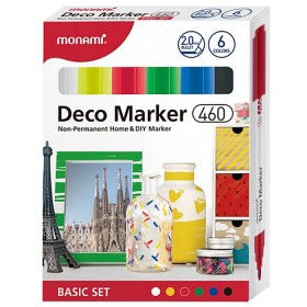 Markery akrylowe Deco Marker B 460 6 kol. Basic MonAmi (2080001501)