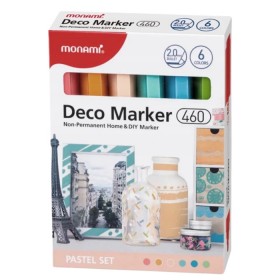 Markery akrylowe Deco Marker B 460 6 kol. Pastel MonAmi (2080001503)