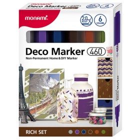 Markery akrylowe Deco Marker B 460 6 kol. Rich MonAmi (2080001504)