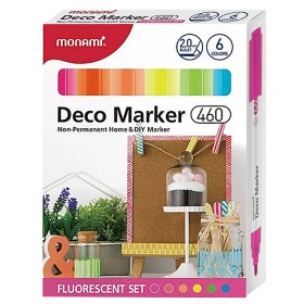 Markery akrylowe Deco Marker B 460 6 kol. Fluorescent MonAmi (2080001505)