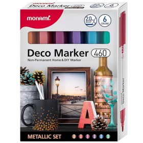 Markery akrylowe Deco Marker B 460 6 kol. Metal (B:6C) MonAmi (2080001506)